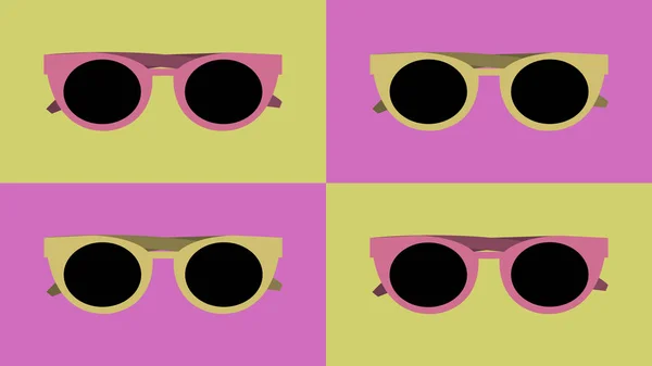 Gafas Sol Mujer Vector — Vector de stock