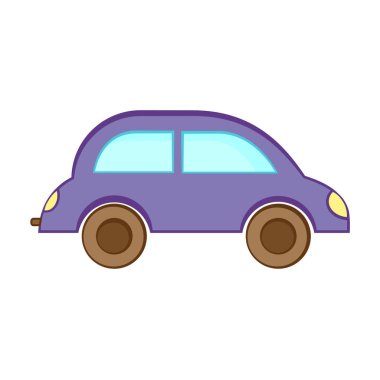 oyuncak araba küçük vektör Menekşe resimde beyaz arka plan üzerinde