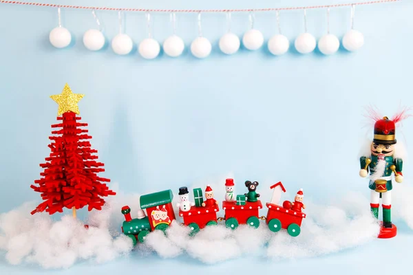 Fondo Navidad Con Decoraciones Navideñas — Foto de Stock