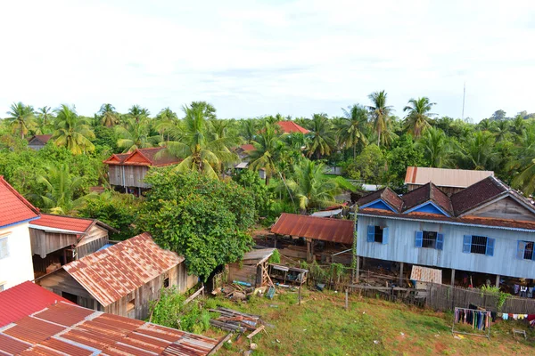 View Small Village Cambodian Countryside — Stock Photo, Image