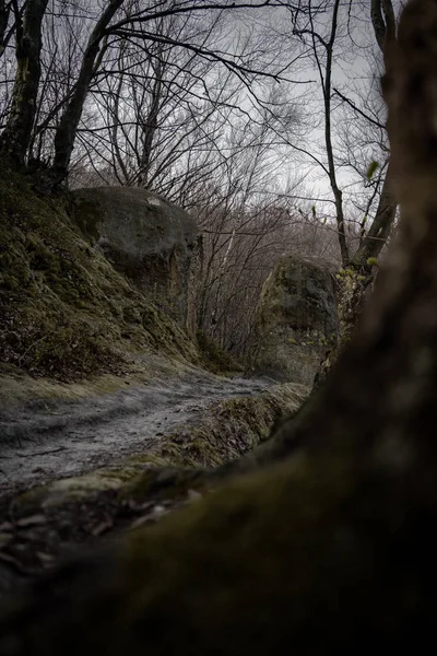 Monastère Rocheux Dans Les Carpates — Photo