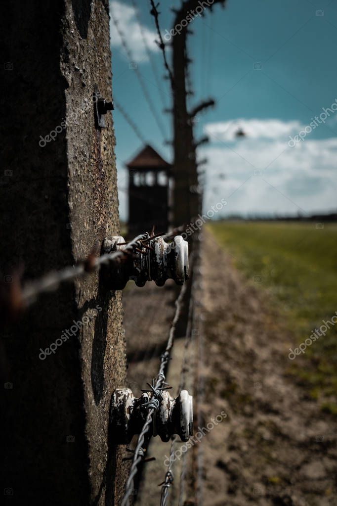 Territorio de peligro en el campo de exterminio, concepto histórico 2023