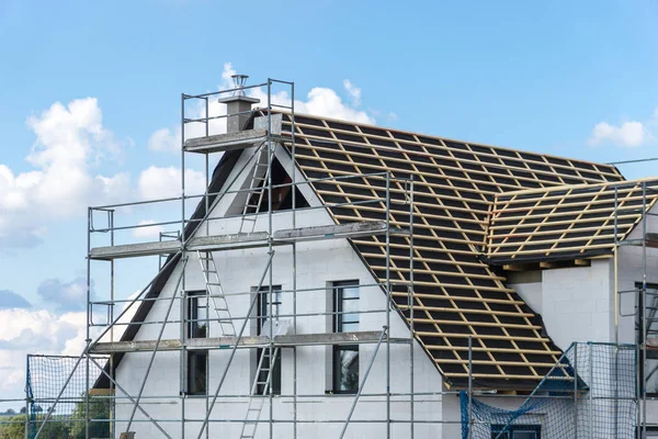 Construction Site Building Scaffolding — Stock Photo, Image