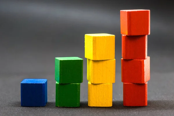 kids toy -  stacked building blocks of different colors