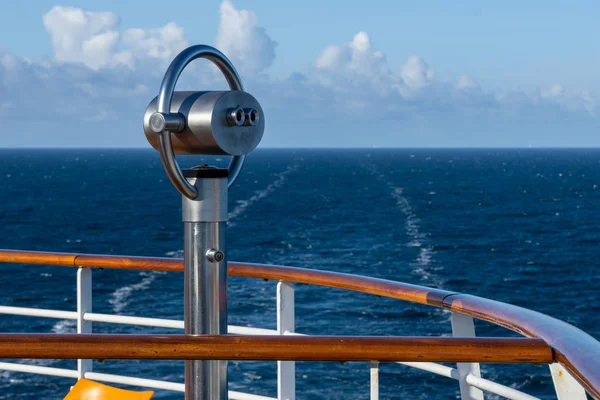 Binoculars Deck Cruise Ship View Rear End Royalty Free Stock Images