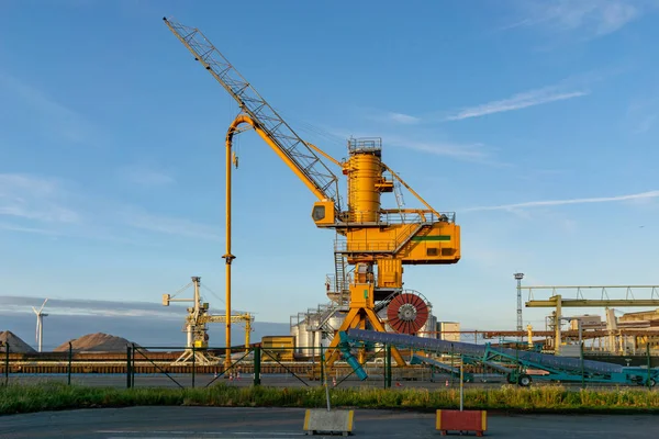 Kranen Haven Van Rostock Bulk Loader Apparaat — Stockfoto