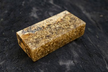 döküm epoksi reçine Stabilizing afzelia burl ahşap altın sanat arka plan boş olanlar için