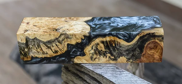 鋳造エポキシ樹脂バール木製抽象的な背景 — ストック写真