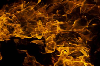 Yangın alevleri sanat siyah arka plan doku