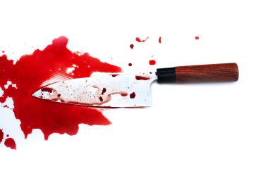 ahşap arka plan, sosyal şiddet Cadılar Bayramı kavramı kanlı bıçak Deba