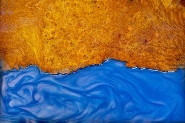 Burl ahşap gerçek sanat arka plan doku sabitleme döküm epoksi reçine