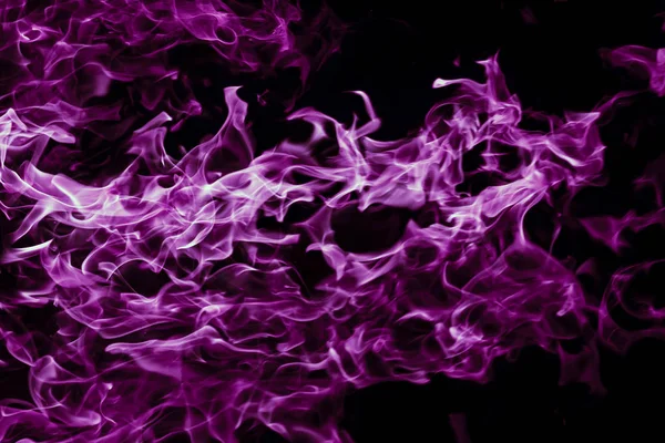 Feuer Flammen Auf Abstrakter Kunst Schwarzen Hintergrund Textur — Stockfoto