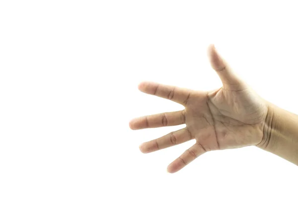 Hand Hand Liebe Ich Dich Auf Weißem Hintergrund — Stockfoto