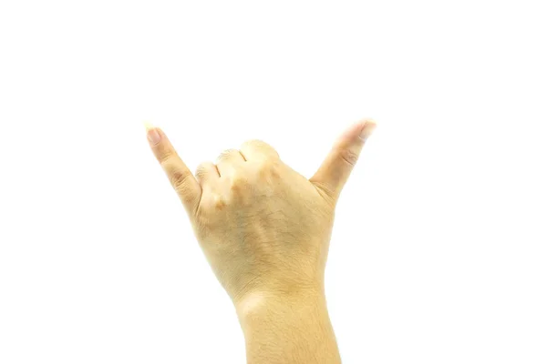 Руки Показують Вказуючі Жести Білому Тлі — стокове фото