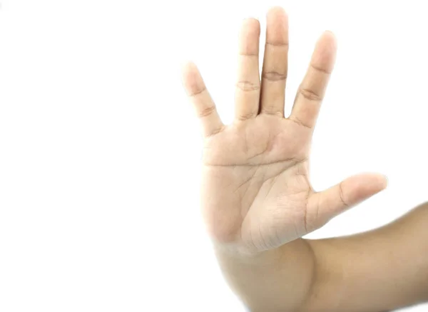 Zeigende Hände Auf Weißem Hintergrund — Stockfoto