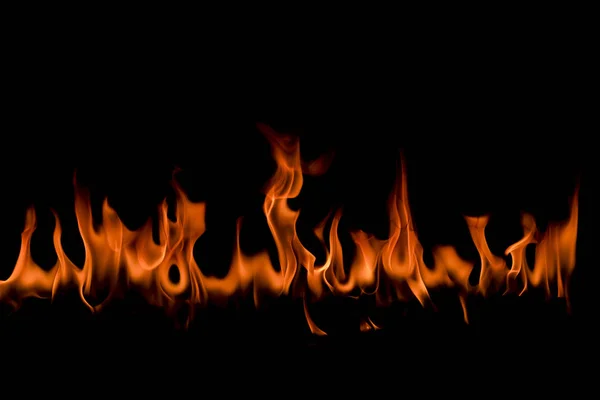 Fire Flames Abstract Art Black Background Burning Red Hot Sparks — Stock Photo, Image