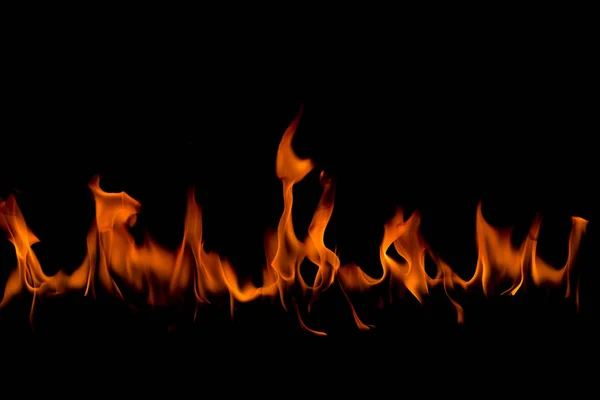 Fire Flames Abstract Art Black Background Burning Red Hot Sparks — Stock Photo, Image