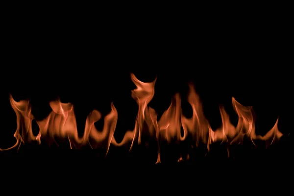 Flammes Feu Sur Fond Noir Art Abstrait Étincelles Rouges Brûlantes — Photo