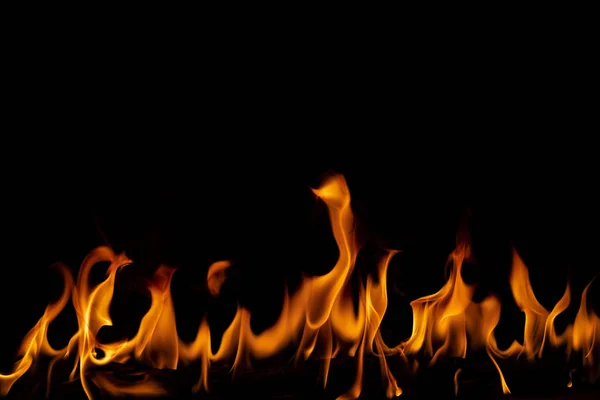 Tűz Lángjai Absztrakt Művészet Fekete Háttéren Égő Vörös Forró Szikra — Stock Fotó