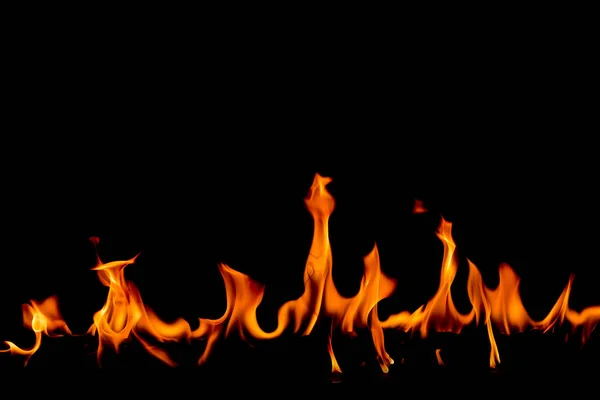 Fire Flames Abstract Art Black Background Burning Red Hot Sparks — Stock Photo, Image