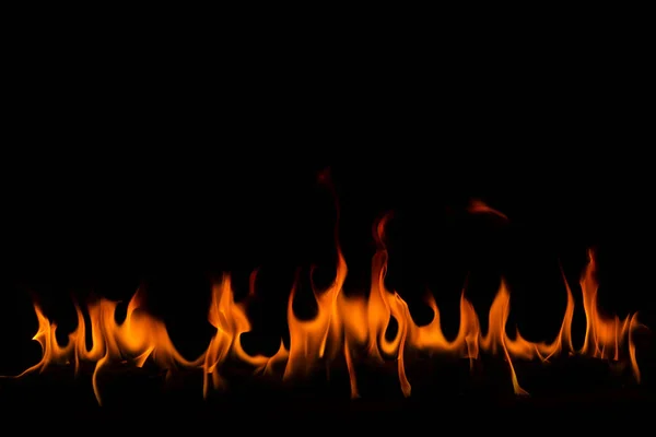 Fire Flames Abstract Art Black Background Burning Red Hot Sparks — Stock Photo, Image