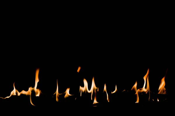 Fire Flames Abstract Art Black Background Burning Red Hot Sparks — Stock Photo, Image