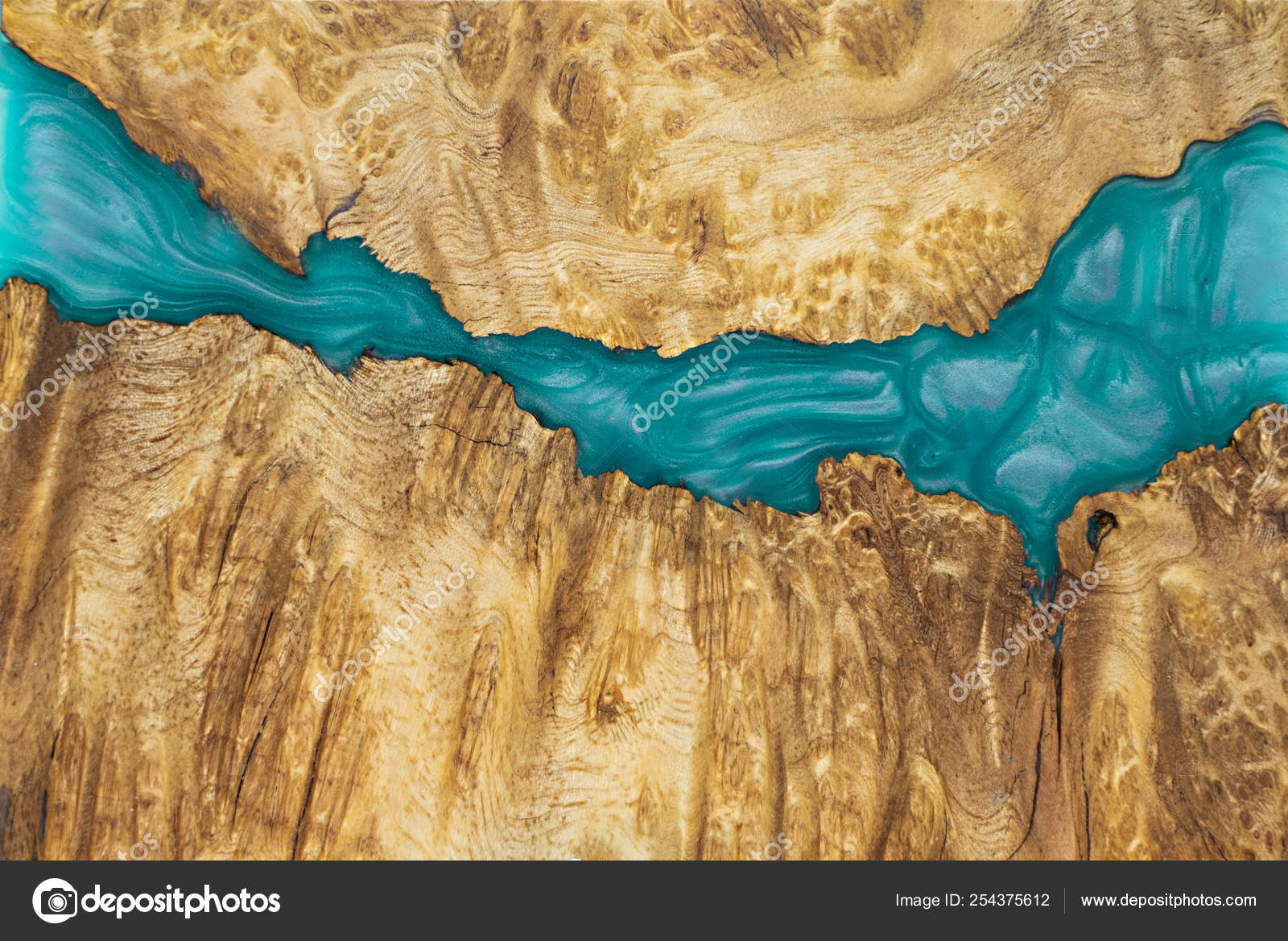 Casting Epoxy Resin Stabilizing Burl Leza Salao Wood Abstract Art Stock