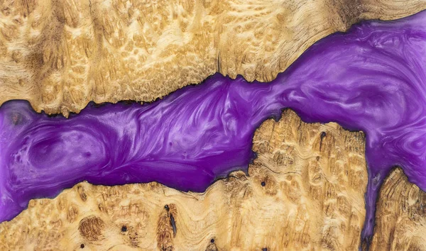 Casting Epoxy Resin Stabilizing Burl Leza Salao Wood Abstract Art — Stock Photo, Image