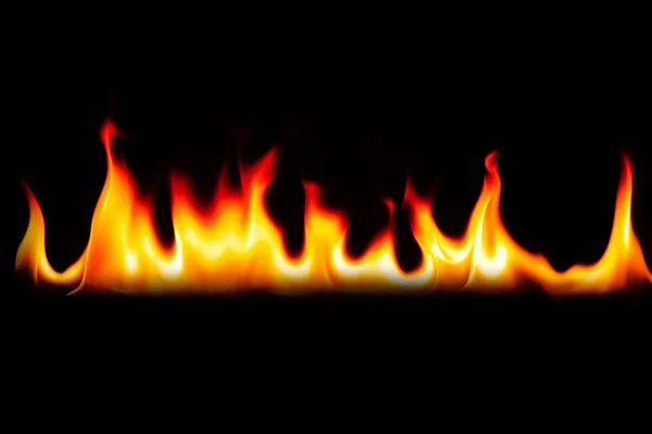 Fire Flames Abstract Art Black Background Burning Red Hot Sparks — Stock Photo, Image