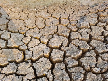 Kurak alanlarda kırık ve kuru toprak peyzaj