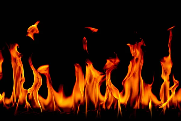 Fire Flames Abstract Art Black Background Burning Red Hot Sparks — Stock Photo, Image