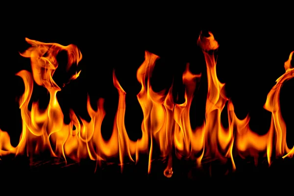 Огненное Пламя Абстрактном Искусстве Черный Фон Горящие Красные Горячие Искры — стоковое фото