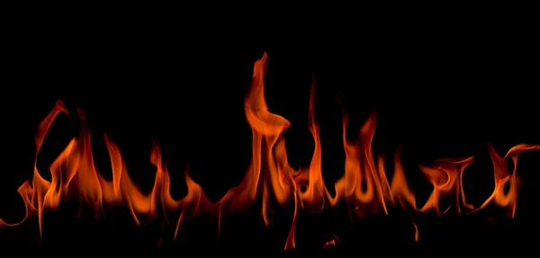 Brand Vlammen Abstracte Kunst Zwarte Achtergrond Burning Roodgloeiende Vonken Opkomst — Stockfoto