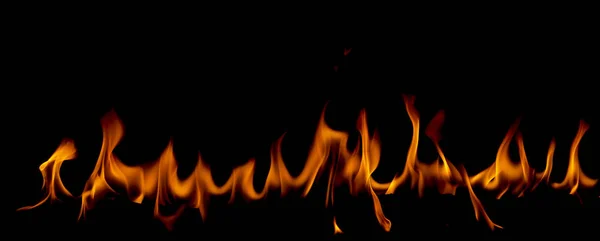 Fire Flames Abstract Art Black Background Burning Red Hot Sparks — Stock Photo, Image