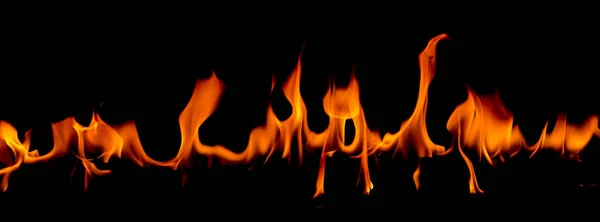 Fire Flames Abstract Art Black Background Burning Red Hot Sparks — Stock Photo, Image