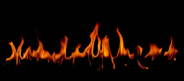 Fire Flames Abstract Art Black Background Burning Red Hot Sparks — Stock Photo, Image