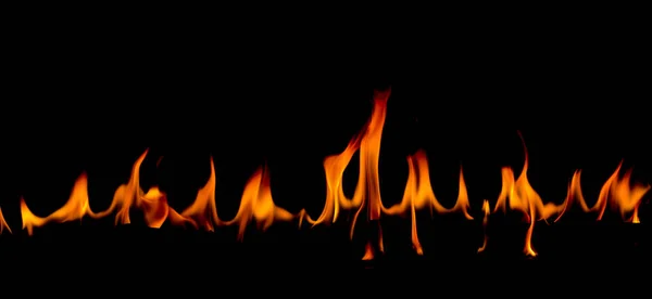 Fire Flames Abstract Art Black Background Burning Red Hot Sparks — Stock Photo, Image