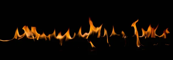 Fire Flames Abstract Art Black Background Burning Red Hot Sparks — Stock Photo, Image