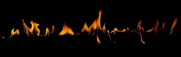 Flammes Feu Sur Fond Noir Art Abstrait Étincelles Rouges Brûlantes — Photo