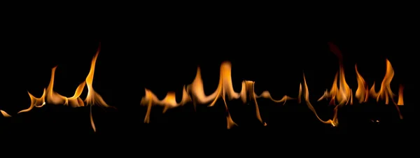 Fire Flames Abstract Art Black Background Burning Red Hot Sparks — Stock Photo, Image