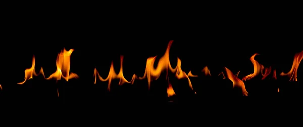 Fire Flames Abstract Art Black Background Burning Red Hot Sparks — Stock Photo, Image