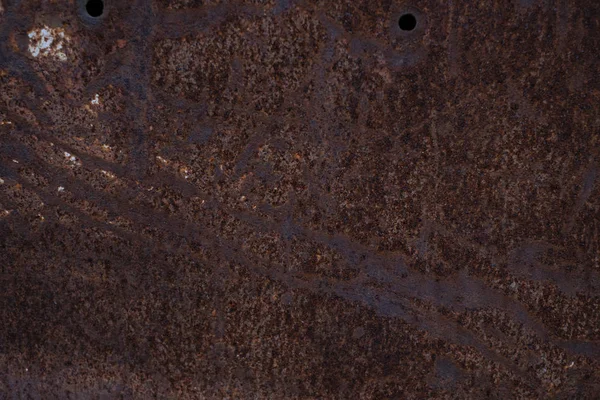 古い鉄の表面に錆をクローズアップ 錆びた金属鋼板板板抽象芸術の背景 — ストック写真