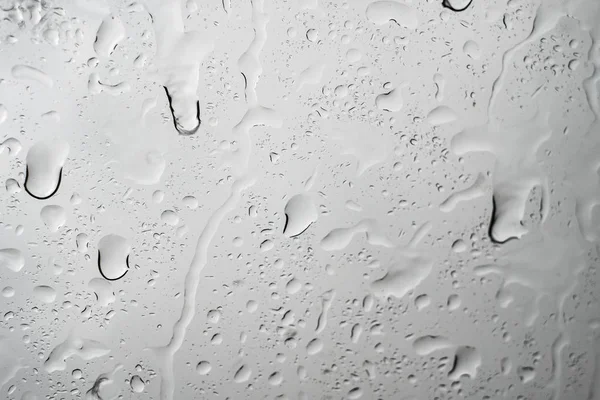 Imagem Dentro Gotas Chuva Água Vidro Janela Carro — Fotografia de Stock