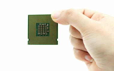 Gerçekçi cpu geri görüntülemek işlemci yongası el