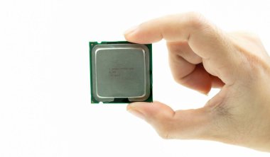 Gerçekçi cpu geri görüntülemek işlemci yongası el
