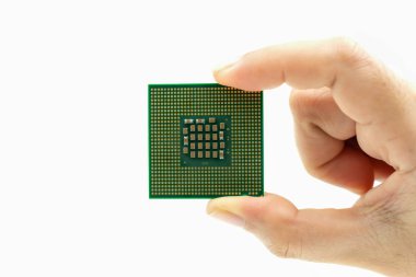 Gerçekçi cpu geri görüntülemek işlemci yongası el