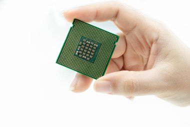 Gerçekçi cpu geri görüntülemek işlemci yongası el