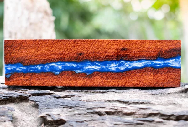 Casting resin wood has tiger stripe — Stock Photo, Image