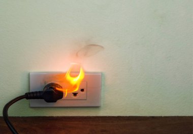 Yangın elektrik tel fişi Receptacle duvar bölümü