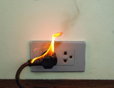 Yangın elektrik tel fişi Receptacle duvar bölümü